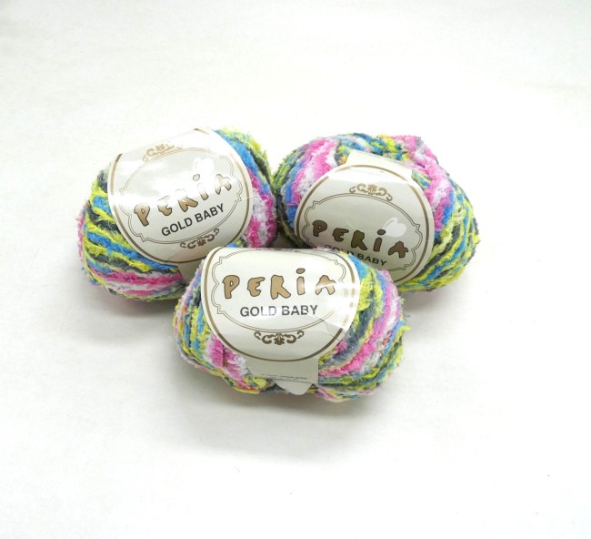 3 pelotes de fil à tricoter multicolore PERIA Baby Gold 