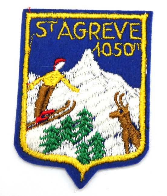 Ecusson brodé ville St AGREVE 1050 m 