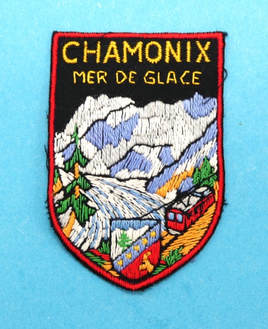 Ecusson brdoé Chamonix mer de glace 