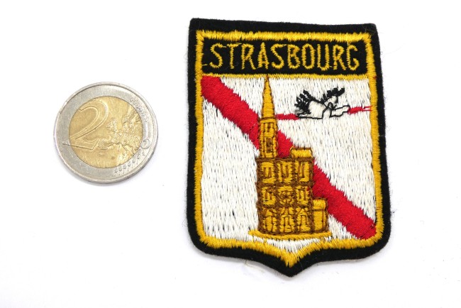 Ecusson ancien brodé ville Strasbourg 