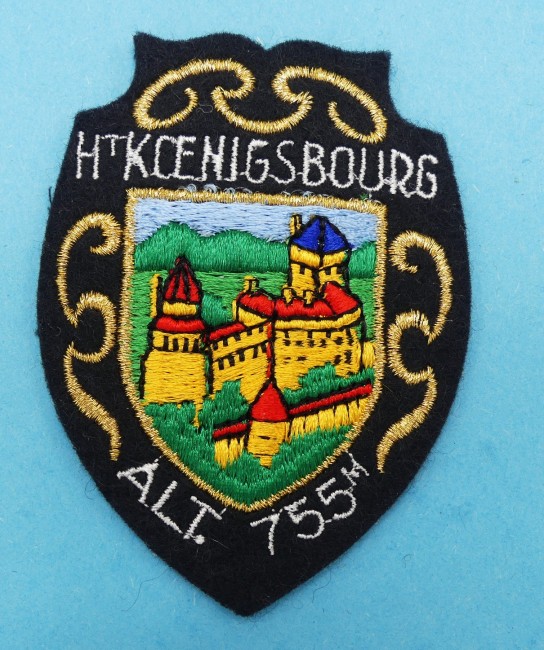 Ecusson brodé ville Ht Koenigsbourg alt 755 M 