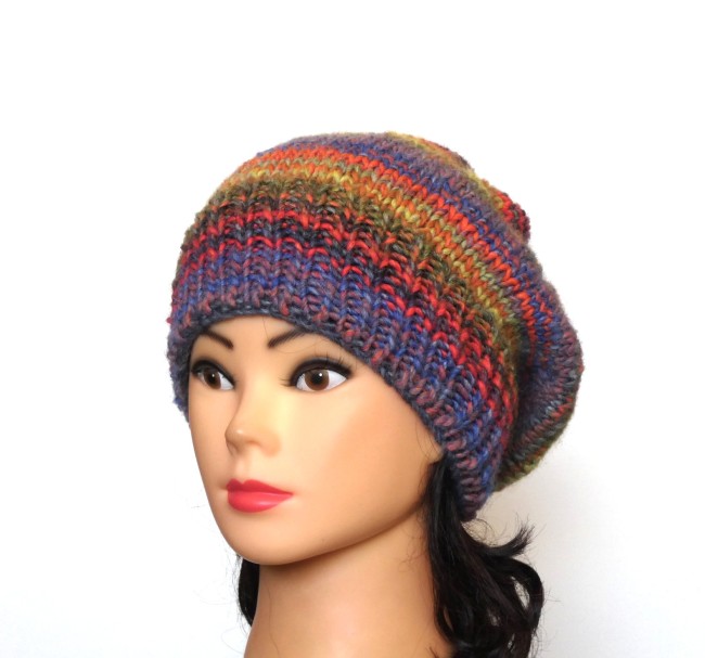 P1110830 Beret femme multicolore laine Milrayas