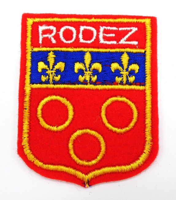 Ecusson brodé ville RODEZ ( occasion ) 