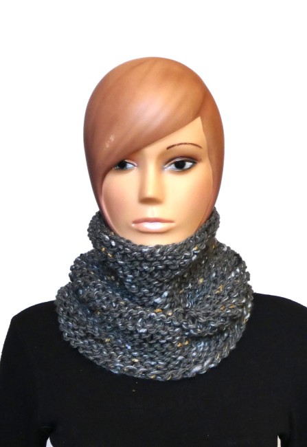 Tour de cou / Snood/ femme gris carbone 