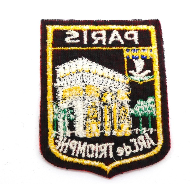 Ecusson brodé  ville Paris  Arc de Triomphe 