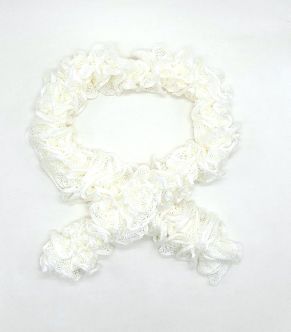 Echarpe blanche pour femme  froufou Katia ondas