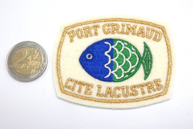 Ecusson brodé PORT GRIMAUD CITE LACUSTRE