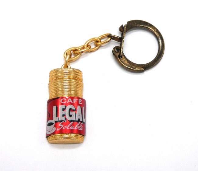 Porte clé publicitaire ancien en métal café legal 
