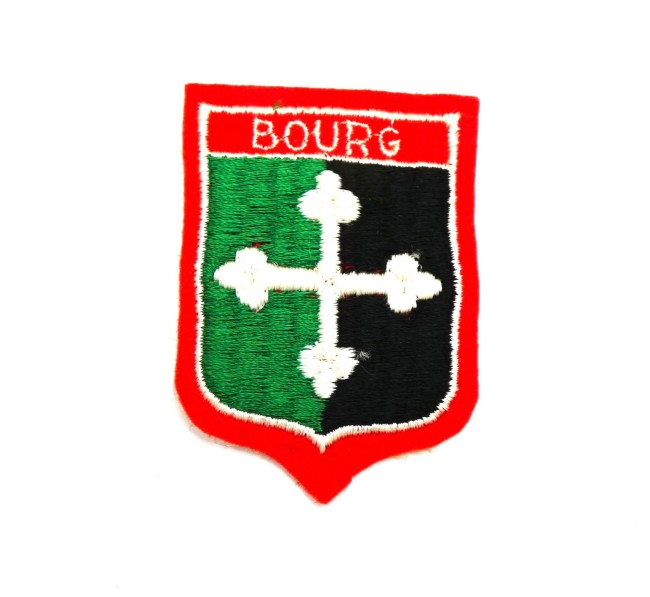Ecusson ancien brodé ville Bourg