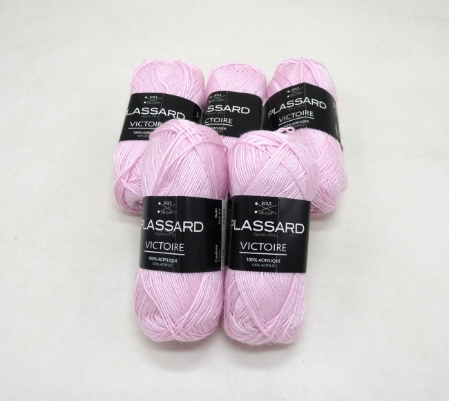 Fil à tricoter Plassard Victoire rose 03