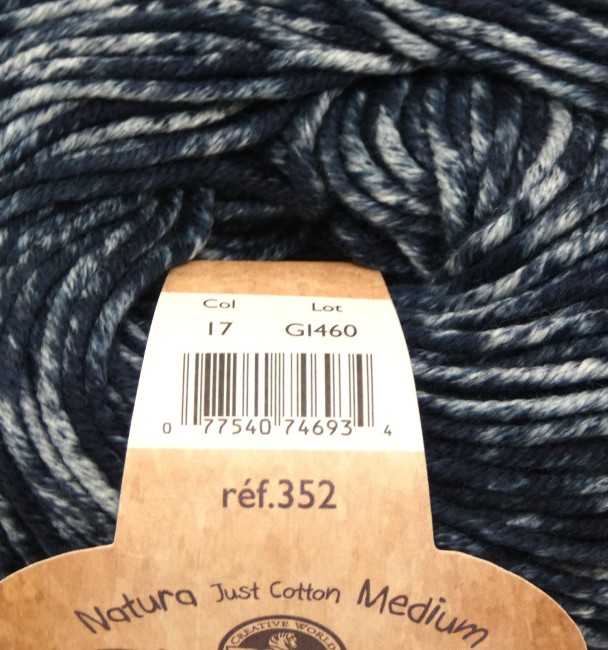  pelotes coton DMC natural DENIM C 17  G 1460 bleu jean