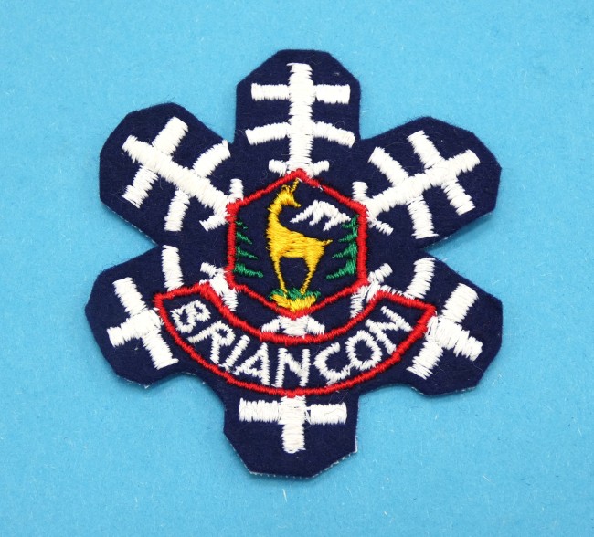  Ecusson brodé ville Briançon forme flocon neige 