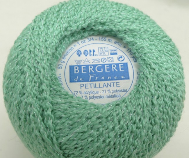 Fil Bergère de France petillante vert pailleté