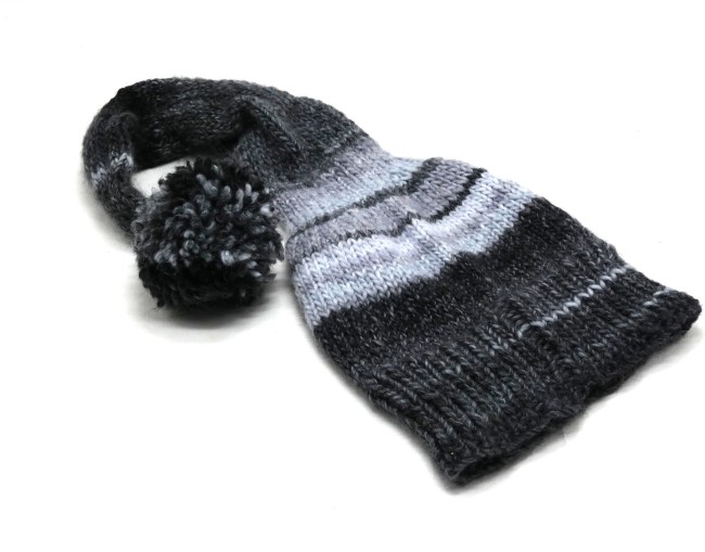 P1010945 Bonnet lutin noir & gris Katia Azteca