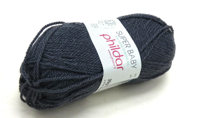 Lot 2 pelotes laine X 25 gr Phildar SUPER BABY souris 404