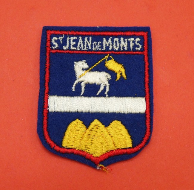 Ecusson brodé ville St Jean de Monts ( occasion ) 