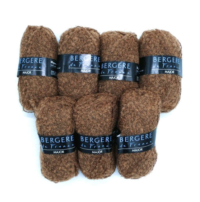 Pelotes laine Bergère deFrance Major marron 