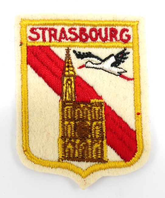 Ecusson brodé ville Stasbourg et sa cathédrale 