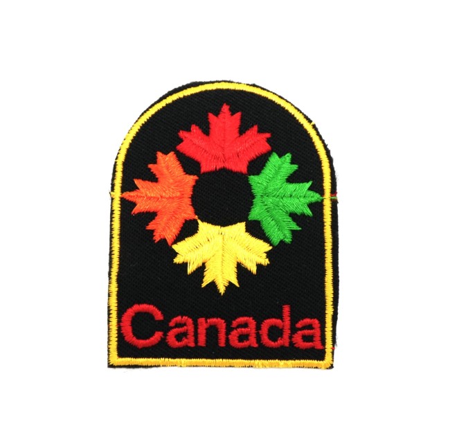 Ecusson patch Canada feuilles multicolores 