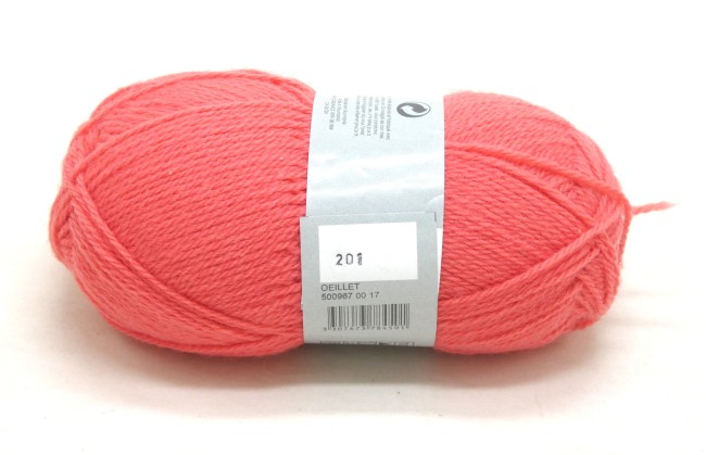 Lot 2 pelotes Laine Phildar PARTNER BABY C 201 oeuillet