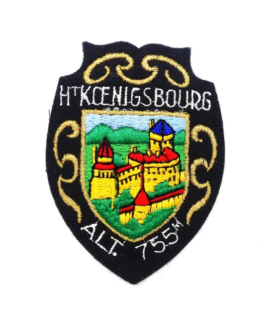 Ecusson brodé ville Ht Koenigsbourg alt 755 M 