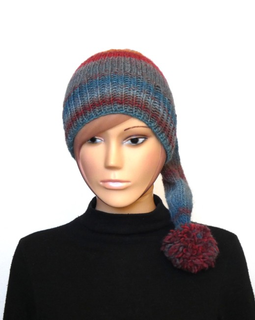 P1110039 Bonnet lutin pour femme laine Azteca multicolore 7872