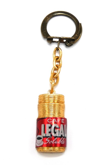 Porte clé publicitaire ancien en métal café legal 