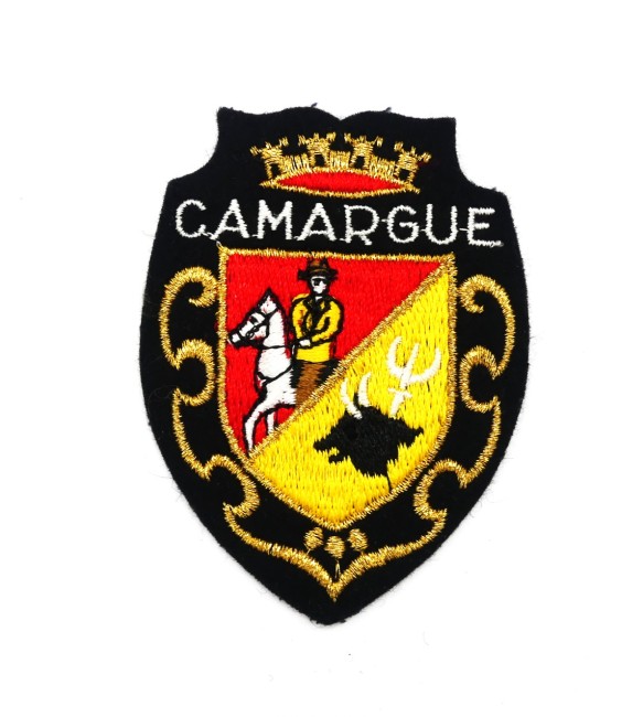Ecusson meresse brodé ville Camargue