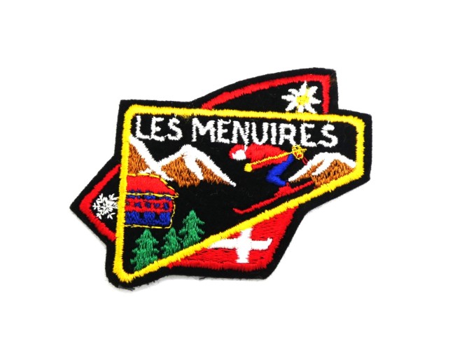 P1090523 Ecusson station ski brodé Les Menuires