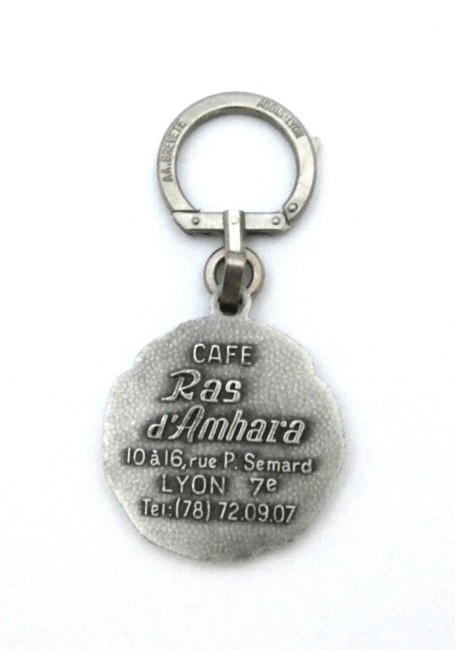 Porte clé métal CAFE RAS D'AMHARA LYON 