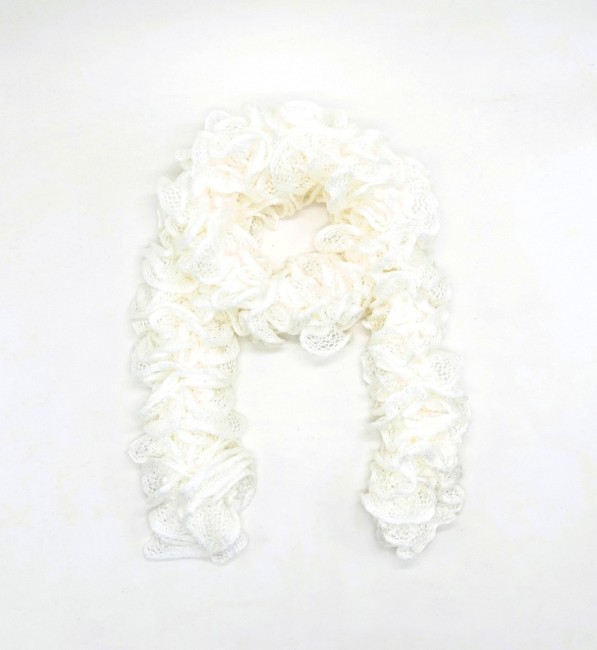 Echarpe blanche pour femme  froufou Katia ondas