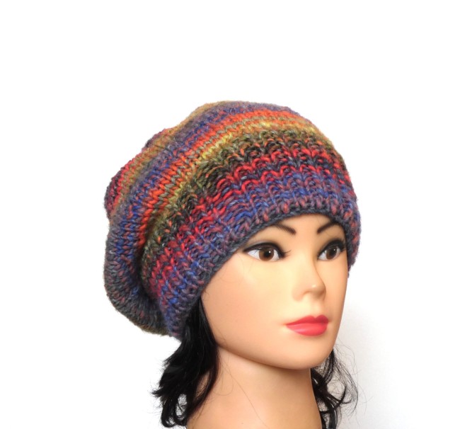 P1110831 Beret femme multicolore laine Milrayas