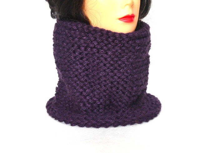 Tour de cou femme couleur violet Zinzolin