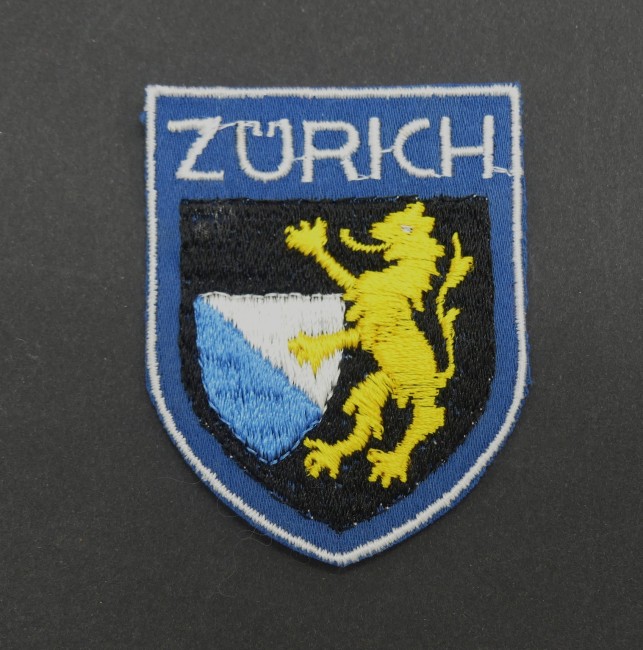 Ecusson brodé ville Zurich tissu feutine à coudre
