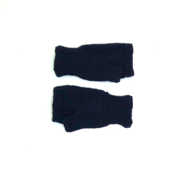 P1050658 Mitaine femme en laine Katia Merino sport bleu marine