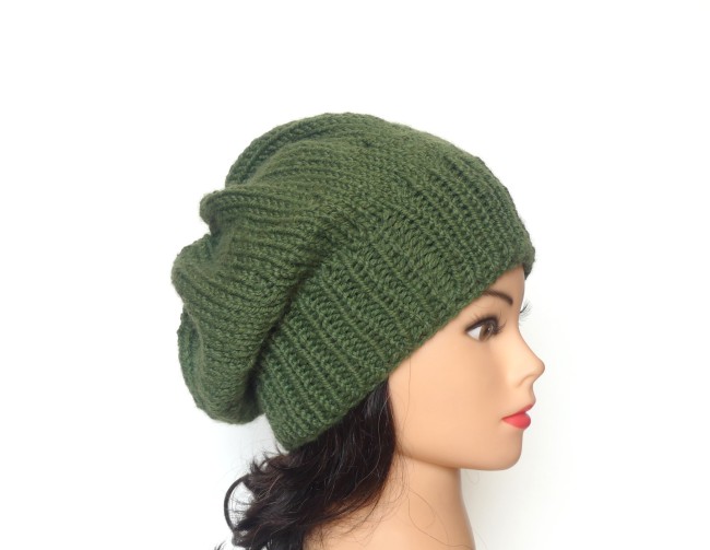 Béret femme Vert Kaki