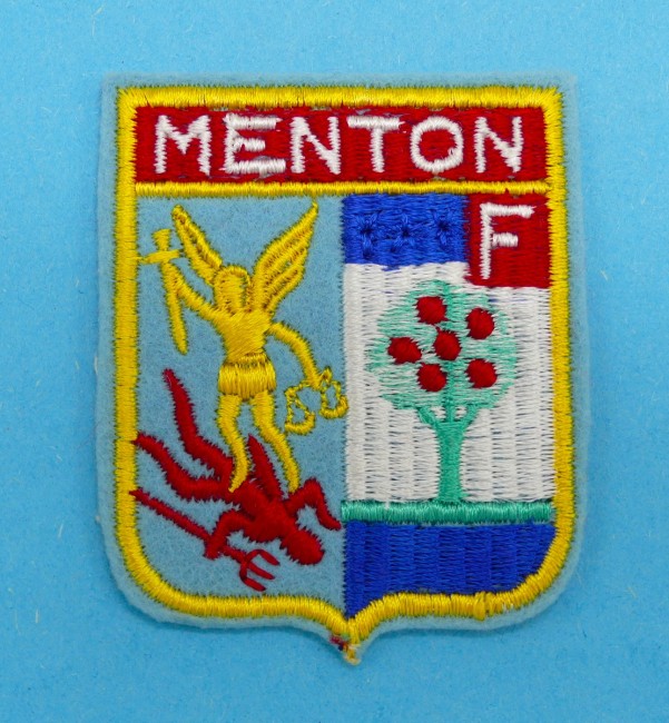 Ecusson brodé ville Menton 
