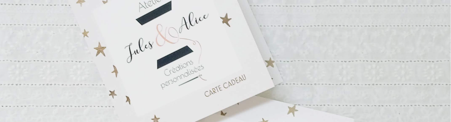 Carte cadeau pour une création artisanale personnalisée