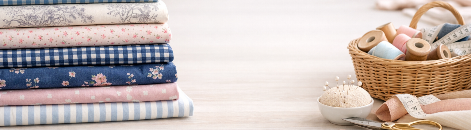 Tissus en coton à motifs fleuris, vichy et imprimés pour créations personnalisées