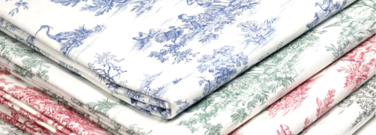 Collection tissu coton inspiration Toile de Jouy