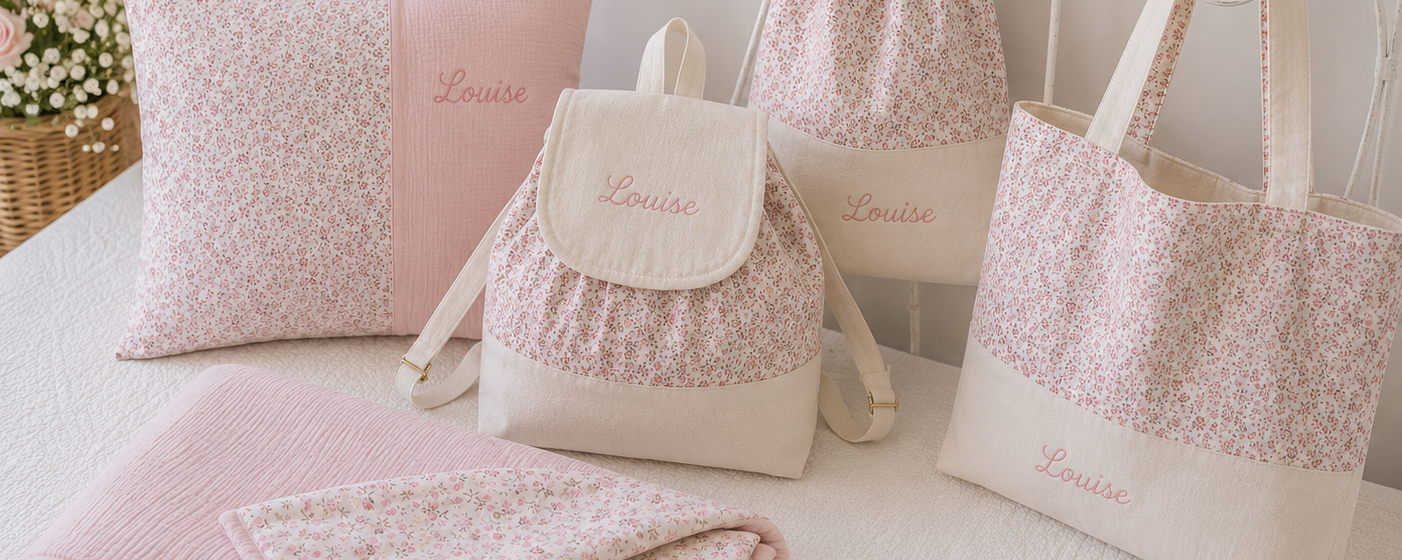 Trousseau ce naissance brodé et personnalisé