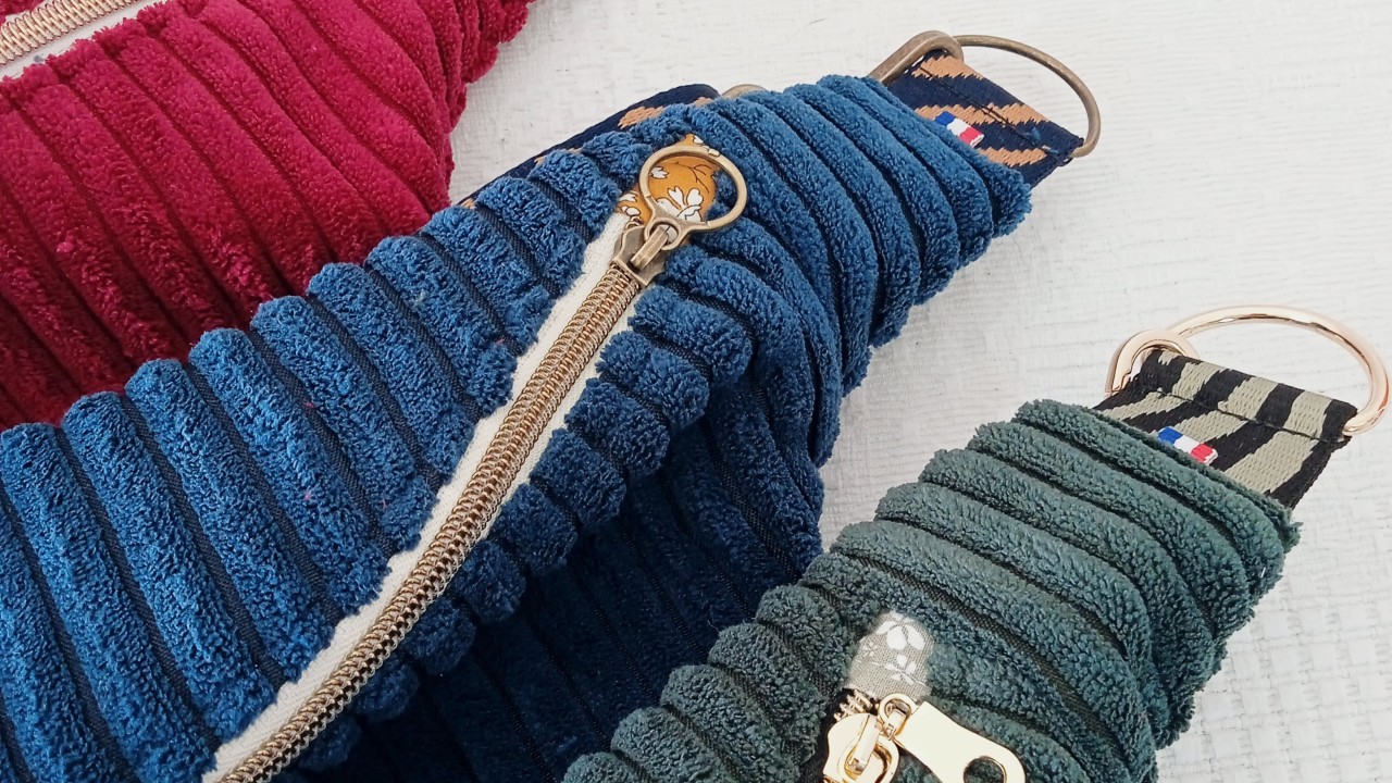 sac banane en velours côtelé fait main