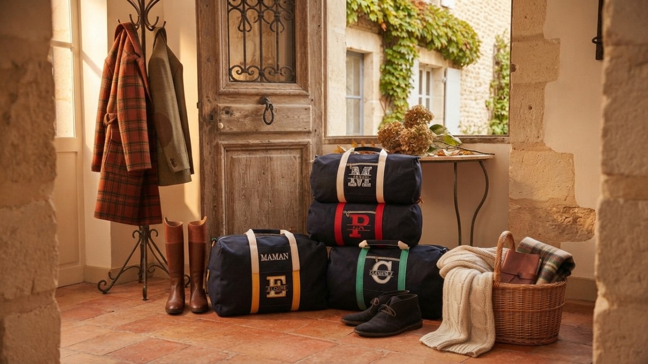 Sacs polochons personnalisés pour un week-end en famille