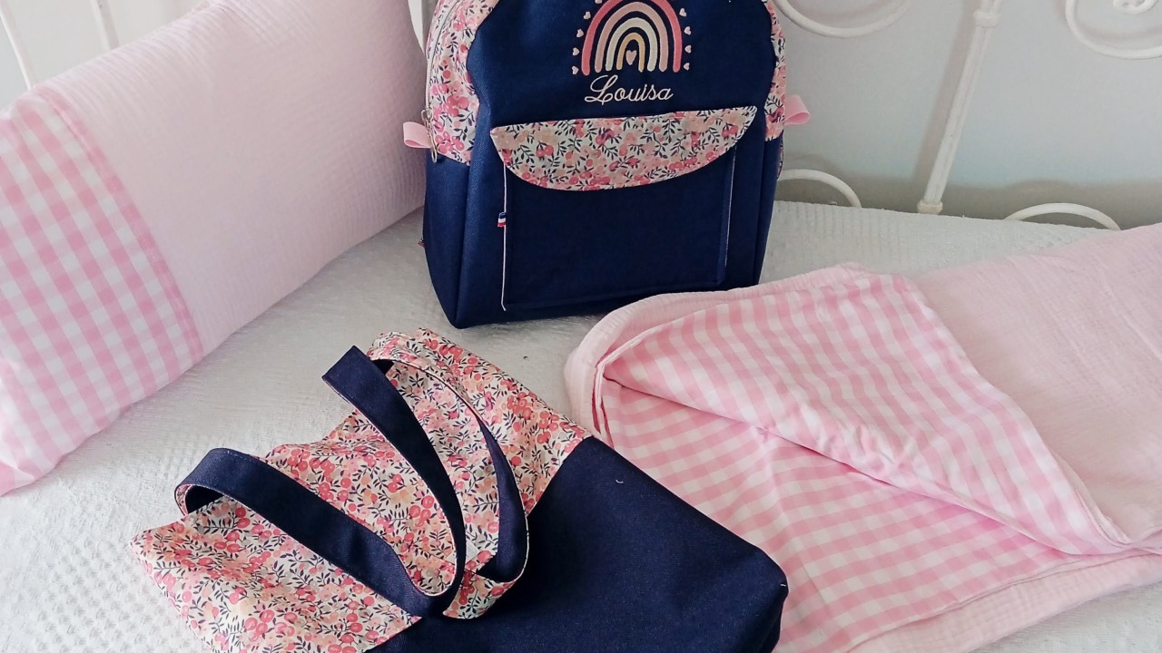 sac à dos maternelle personnalisé avec broderie prénom