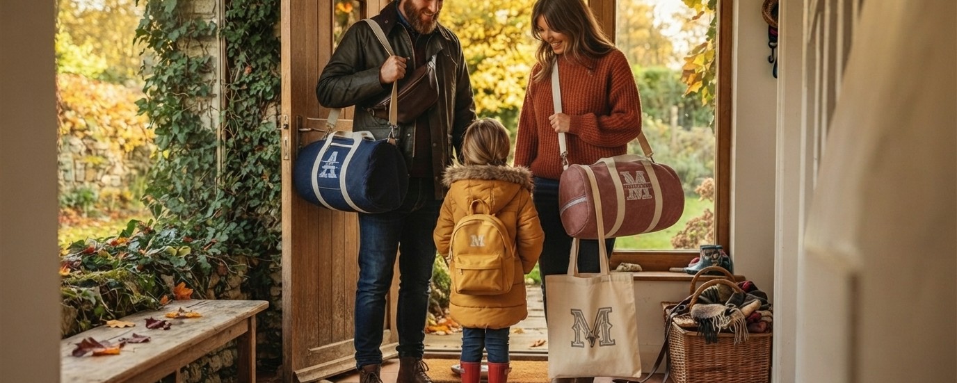 sacs personnalisés pour week end en famille