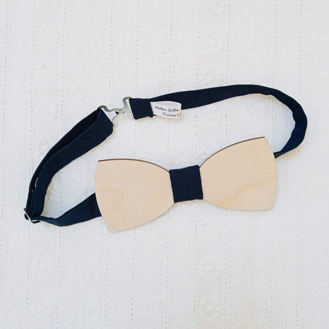 Noeud pap en bois (liberty au choix!)