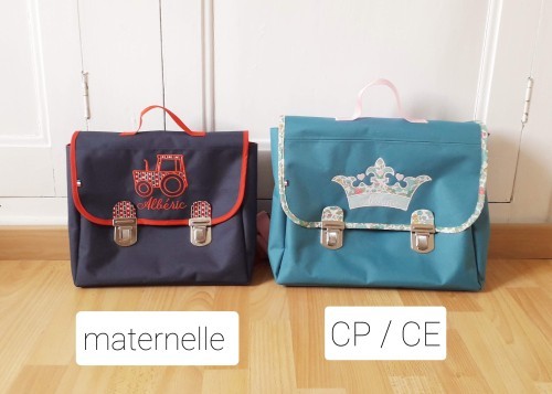 Cartable CP avec biais LIBERTY | Atelier Jules & Alice