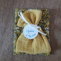 pochons à dragées personnalisés : double gaze UNIE