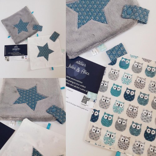 doudou plat personnalisé avec broderie , cadeau de naissance fait main, utile et durable! doudou plat personnalisé, cadeau de naissance fait main, utile, durable et pas cher