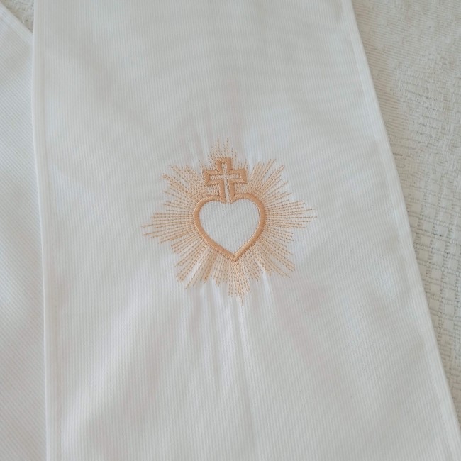 Echarpe de Baptême Ado ou Adulte avec broderie SACRE COEUR en stock!  | Atelier Jules & Alice